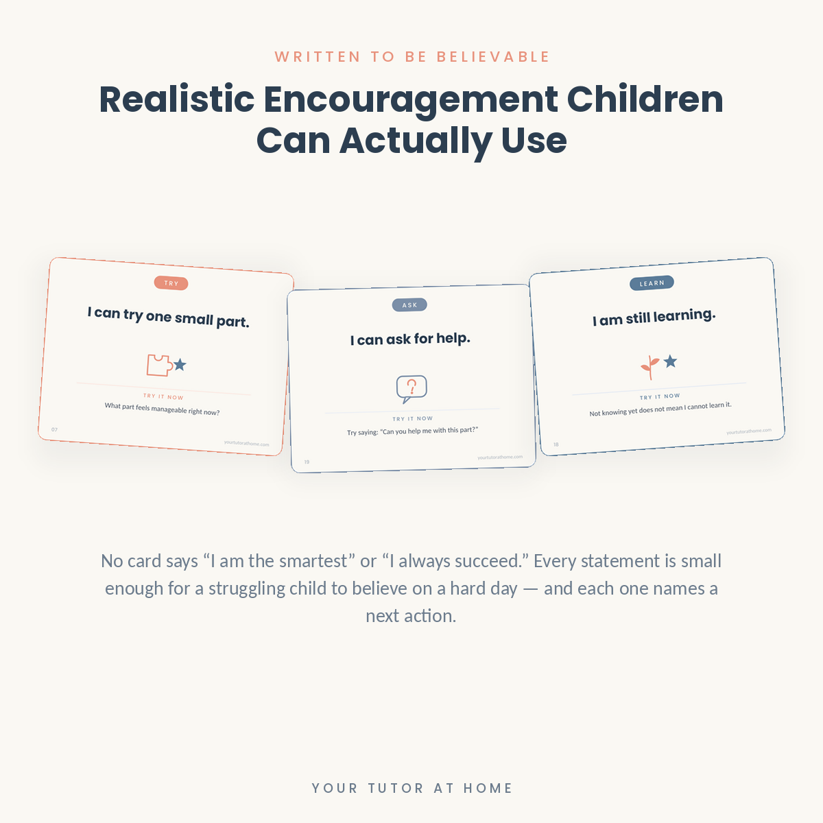 Realistic Encouragement Children Can Actually Use