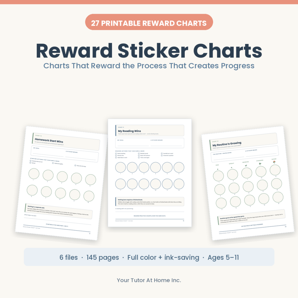 Printable sticker charts for kids with 27 reward charts