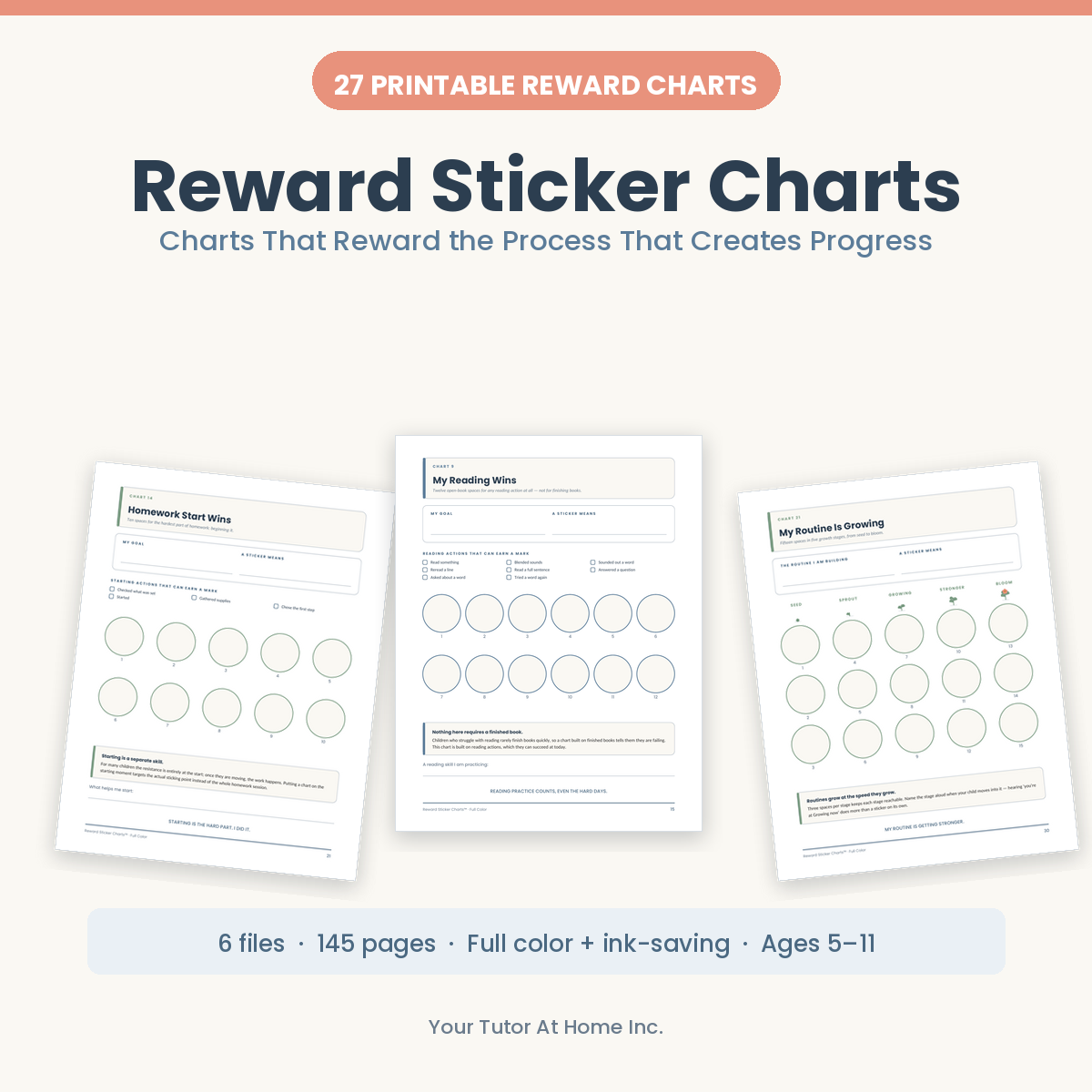 Printable sticker charts for kids with 27 reward charts